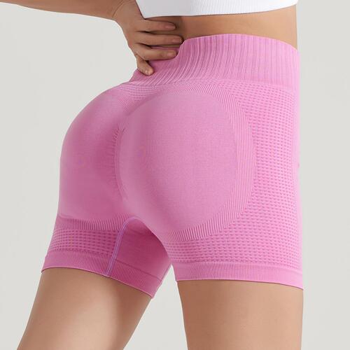 Step into Amazon tight sports shorts women's slim butt lifting yoga shorts European and American elastic fitness running shorts