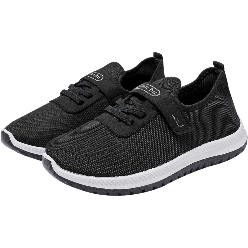 Zapatos de hombre verano nuevo Velcro ancianos suave inferior casual zapatos para caminar zapatos de tela de mediana edad y ancianos zapatilla de Deporte Zapatos de papá de los hombres
