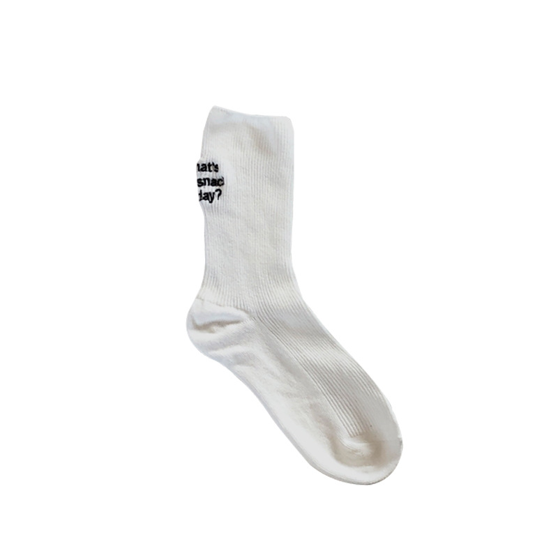 Embroidered solid color spring and summer inS women's socks Japanese…