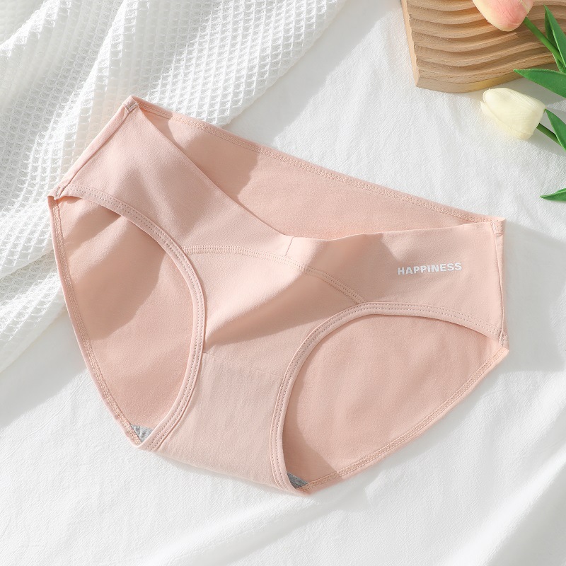 Ropa interior de mujer embarazada Algodón entrepierna transpirable Embarazo temprano, medio y tardío Soporte de vientre Calzoncillos de cintura baja Ropa interior de mujer embarazada