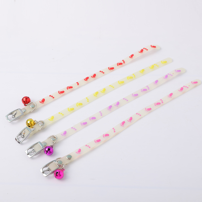 Collar para gatos Z Collar luminoso Collar para gatos Collar para gatos Huellas de silicona Collar para perros pequeños Collar para mascotas al por mayor