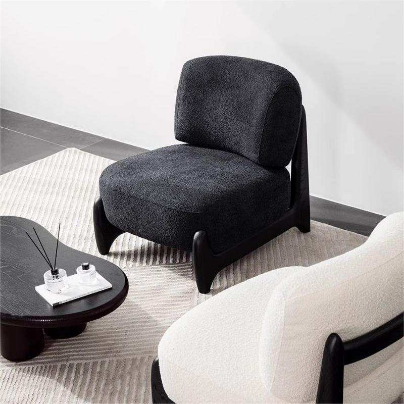 Nordico silla de trineo de viento tranquilo encantadora red con un solo suelo perezoso sofá de madera maciza moderna y simple