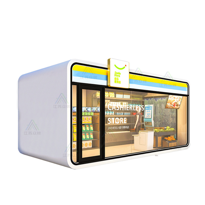 Al aire libre Apple Warehouse Lounge Residentes de cápsula espacial Oficina B & B Container Box Smart Station Casa móvil