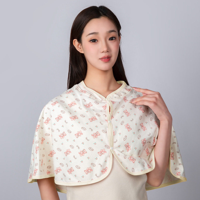 【かわいい淘】夏の産婦月子ストール単層純綿薄手防風マント肩保温座月子|undefined