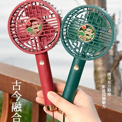 ins新國潮風手持小風扇中國風帶流蘇隨身便攜可充電戶外社區團購