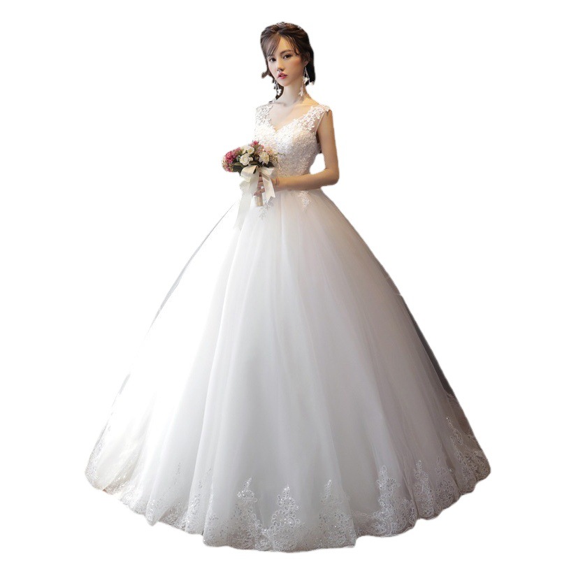 Vestido de novia de cintura alta para fotografía de viaje, largo hasta el suelo, blanco, sencillo, ajustado, favorecedor, modelo principal, nueva colección de verano 2026