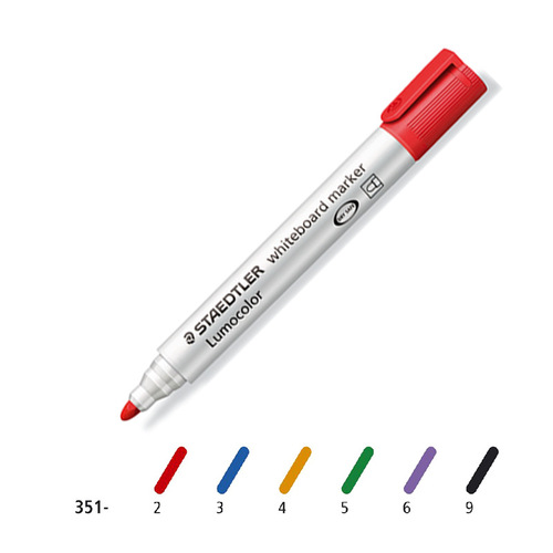 Germany's Staedtler 351 anti-dry whiteboard pen black red blue green easy-to-wipe office whiteboard pen