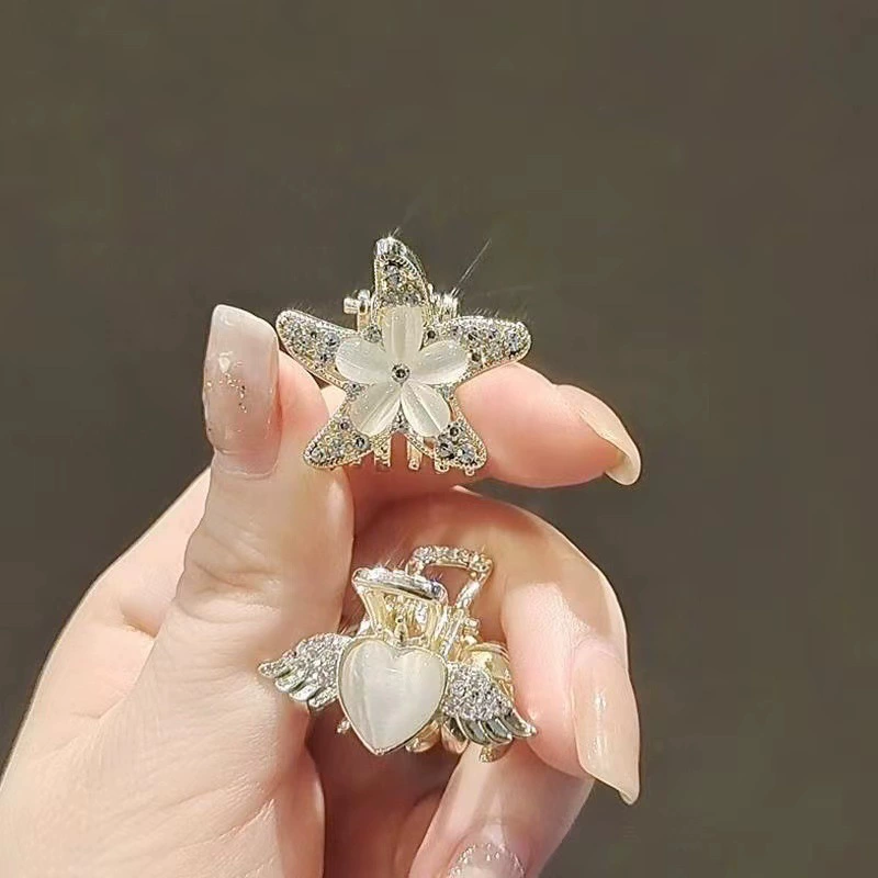 Metal crab pin, hairgrip, Korean bangs, cat's eye