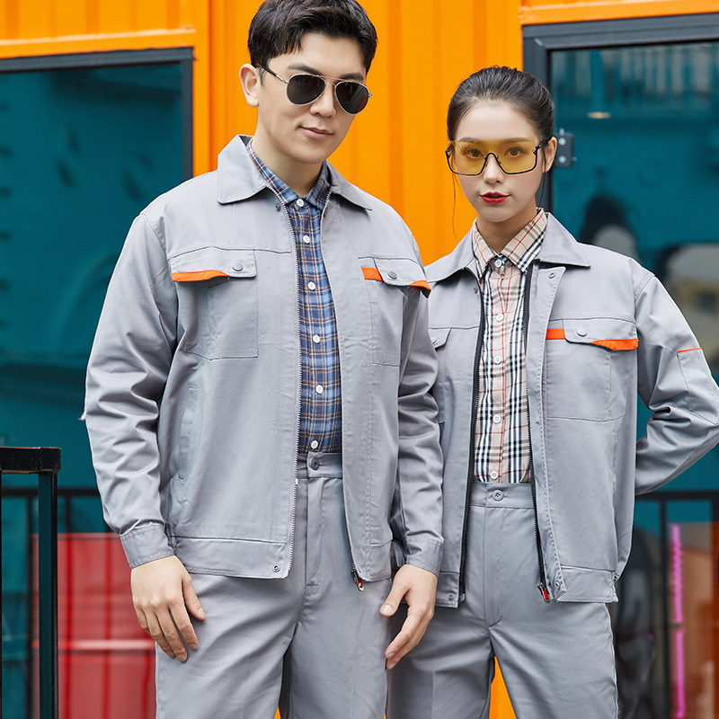 男性用作業服、春秋長袖工場服、耐摩耗性・防汚性作業服、自動車修理服、工事現場労働保護服、カスタマイズスーツ|undefined