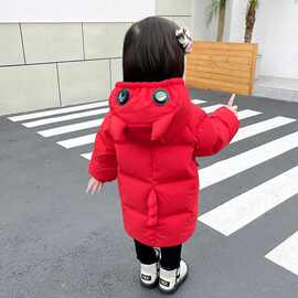 儿童羽绒服女中长2025款新款加厚2冬季3女童冬装4外套婴儿宝宝1岁