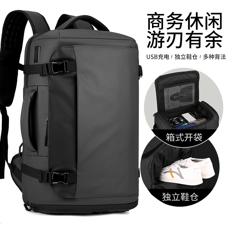 Mochila para Computadora de Gran Capacidad de Poliéster Impermeable para Viajes de Negocios