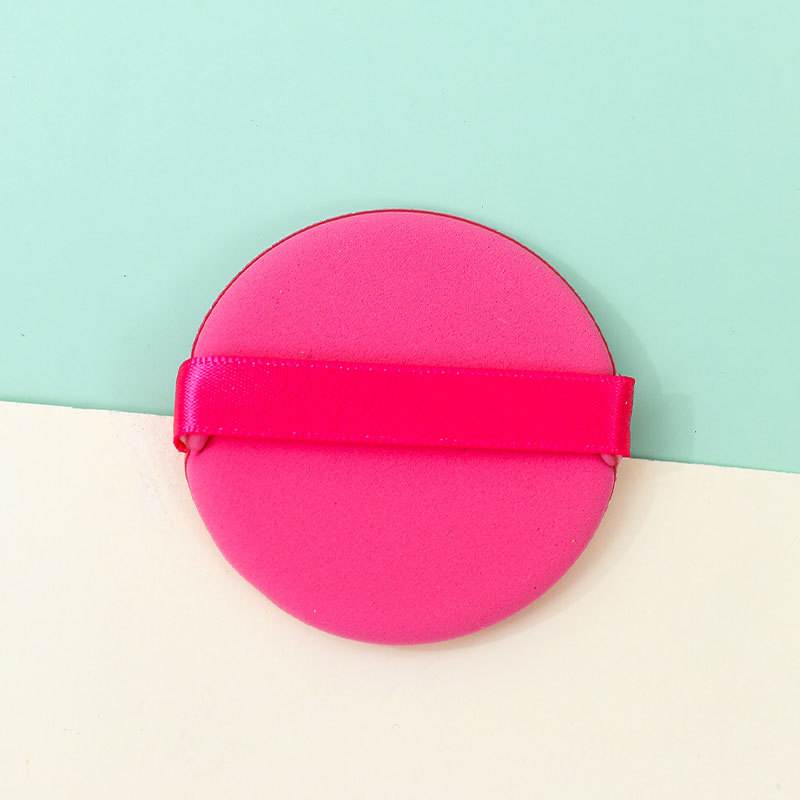 Esponja de maquillaje redonda personalizada, suave y que no absorbe polvo, de doble uso para aplicación en seco y húmedo, esponja de maquillaje redonda en forma de gota de agua, herramienta de belleza.