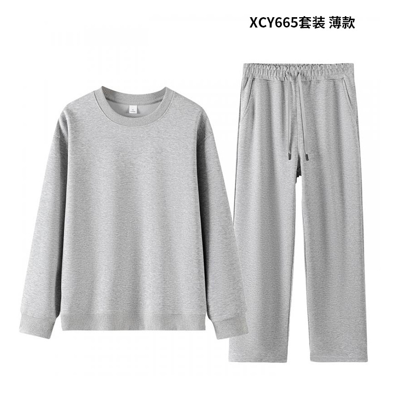 XCY665 conjunto de lino [300g 56,1% algodón cuello redondo + ángulo plano de cocina