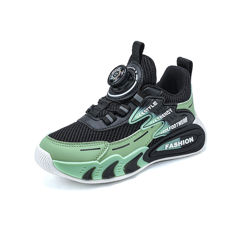 Zapatos deportivos para niños 2026 primavera nueva malla ligera transpirable zapatos de correr para niños zapatos casuales antideslizantes para niños mayores