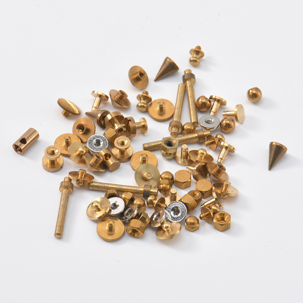 跨境纯铜车件鞋服箱包皮带和尚头可定玩具金属制品五金配件批发