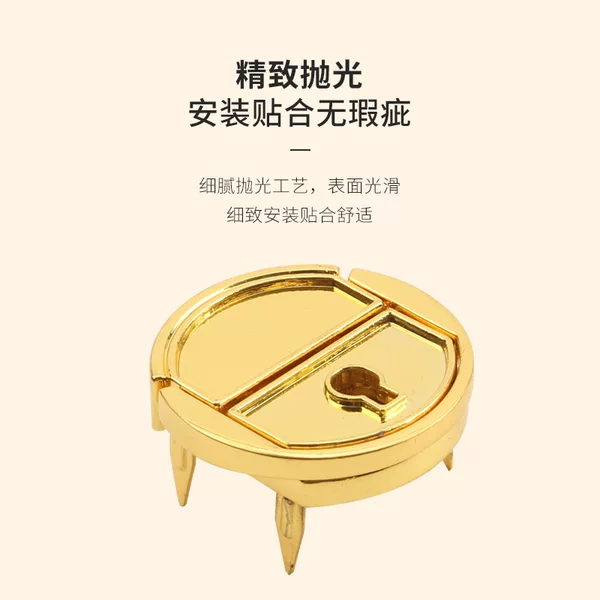 Factory supply zinc alloy round lock metal lock buckle buckle hand woven bag accessories ring diy material