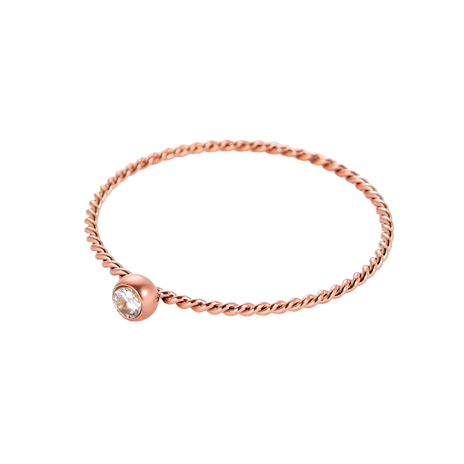 화이트 로즈 골드 반지