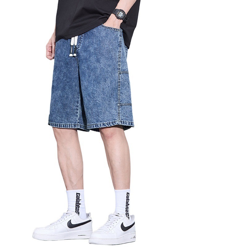 Nuevos productos en el verano de 2025, los pantalones cortos de cinco puntos de la nieve de Tensi Laysel, holgados y cómodos, casuales de todo fósforo, estilo de puerto de la calle principal