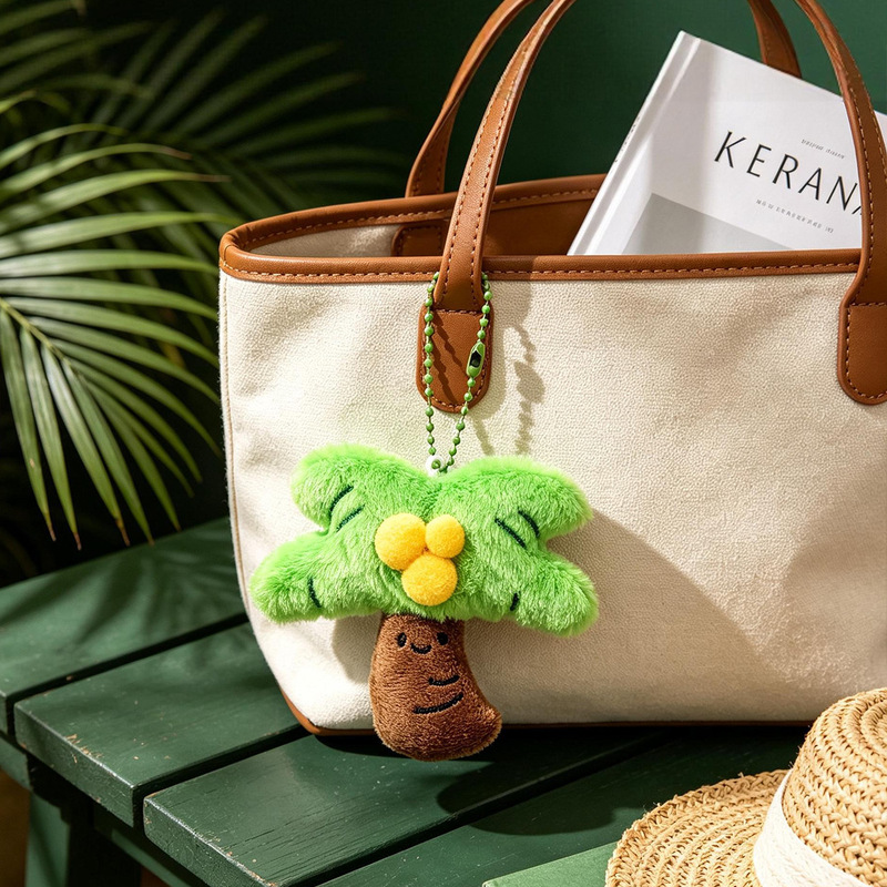 Wholesale cartoon cactus coconut plush pendants cute plant dolls backpack key decoration small ornaments wholesale