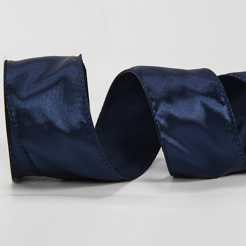 Satín transfronterizo con coronas de flores y arcos decoraciones navideñas cintas engrosadas fabricantes al por mayor