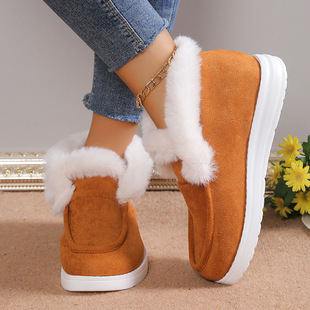 Manufacturer in stock one generation 2022 winter new foreign trade plus size women's shoes 35-43 low-top casual suede cotton boots