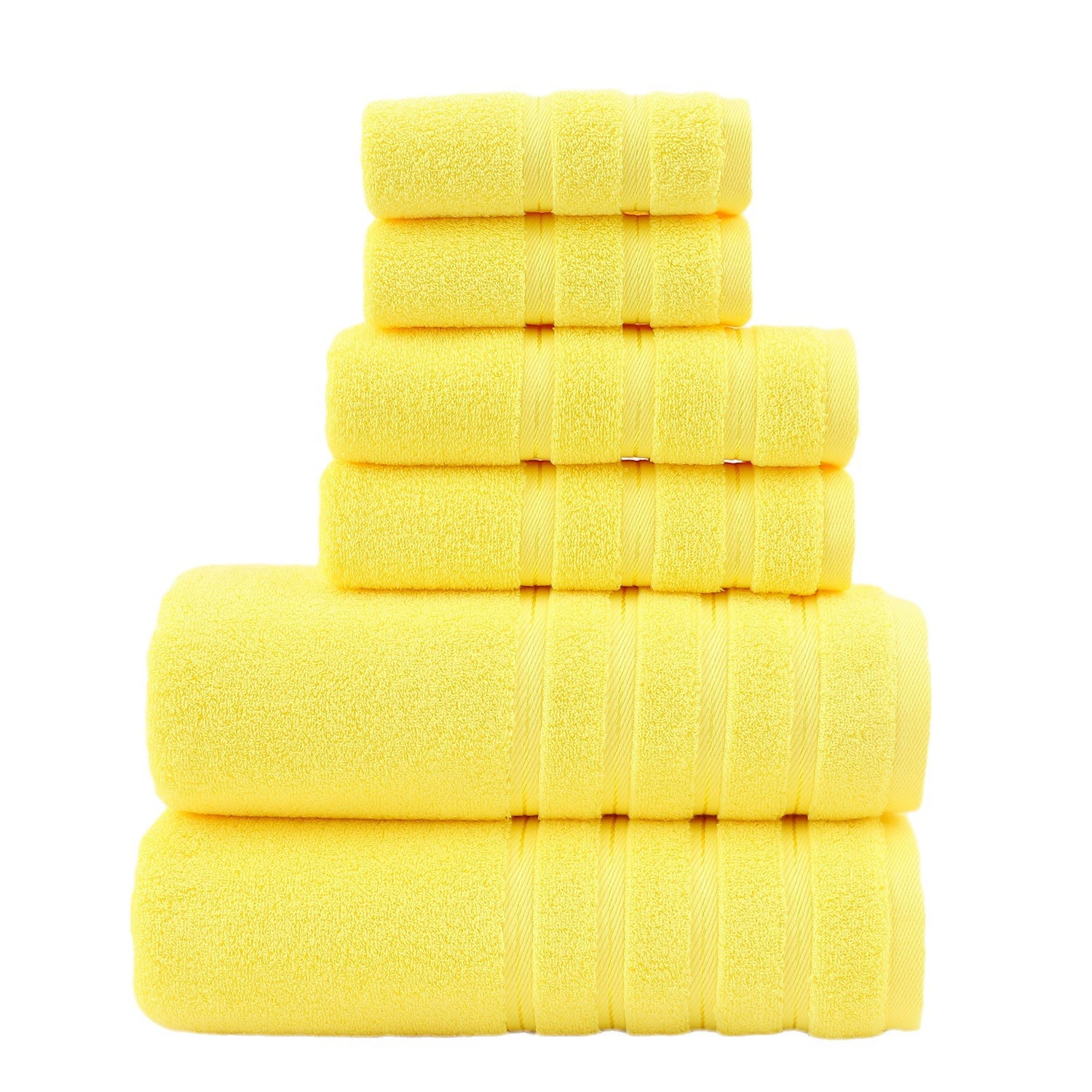 Cotton Bath Towel Set, 3-piece thickened kit — square, hand towel, bath towel (multiple colors)