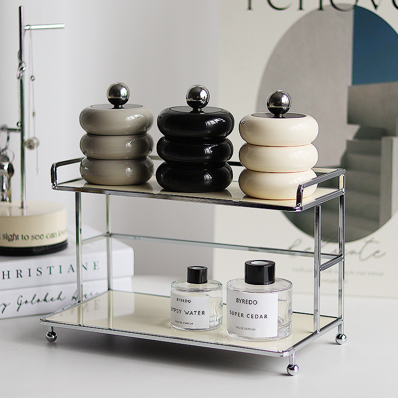 Caja de hisopo de algodón de estilo nórdico caja de algodón cosmético de melamina escritorio a prueba de polvo Limpieza de algodón Caja de almacenamiento de cristal caja de bolas de algodón