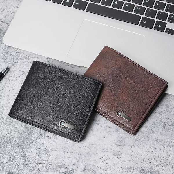Men's Wallet, Business Casual Short Leather Wallet, Cross-Border Hot-Selling Item, In-Stock Wholesale, Casual Short Leather Bag Wholesale