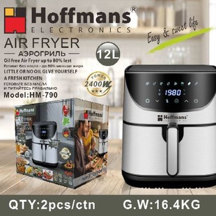 Hoffmans 790 Deep Fryer Household 12L Electric Deep Fryer for French Fries and Chicken Wings Electric Hot Pot