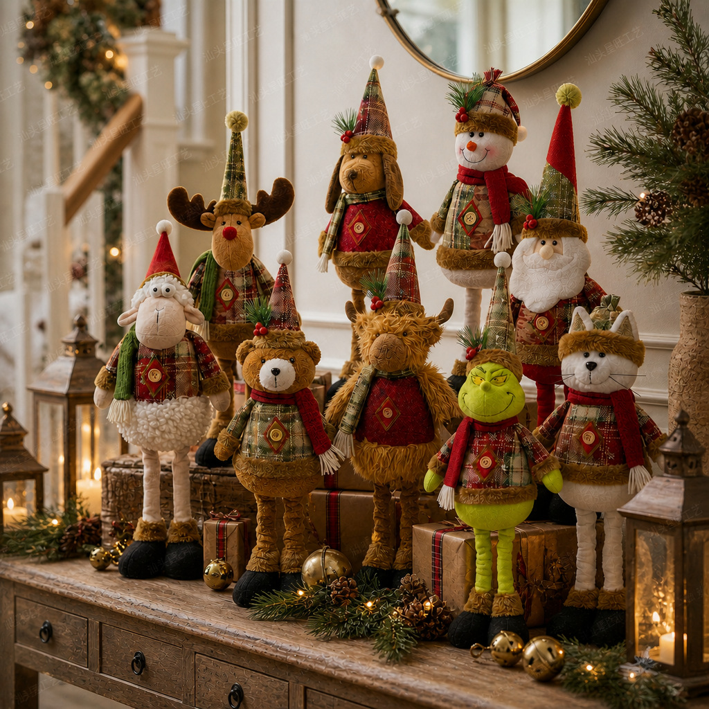 Telescopic Christmas doll for elderly