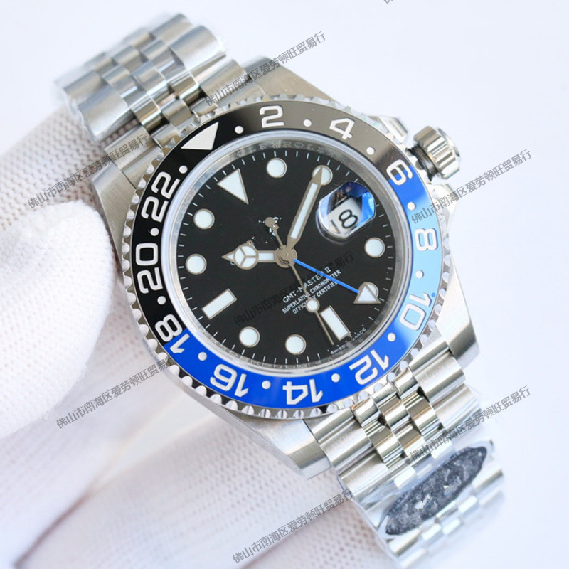 Cross-Border Laojia Greenwich Datejust Series Coke Ring Stainless Steel Fully Automatic Mechanical Waterproof Men's Watch Cross-Border Laojia Greenwich Datejust Series Coke Ring Stainless Steel Fully Automatic Mechanical Waterproof Men's Watch