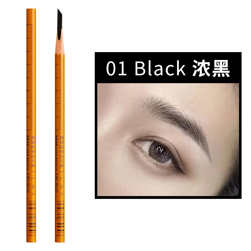 Tatuaje lápiz de cejas línea salvaje posicionamiento pluma de madera núcleo duro impermeable a prueba de sudor maquillaje tatuaje lápiz de cejas para profesores