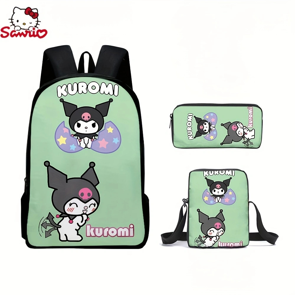Directo de fábrica de dibujos animados mochila lápiz coolomi primaria y secundaria estudiantes de gran capacidad de impresión bolsa de tres piezas conjunto