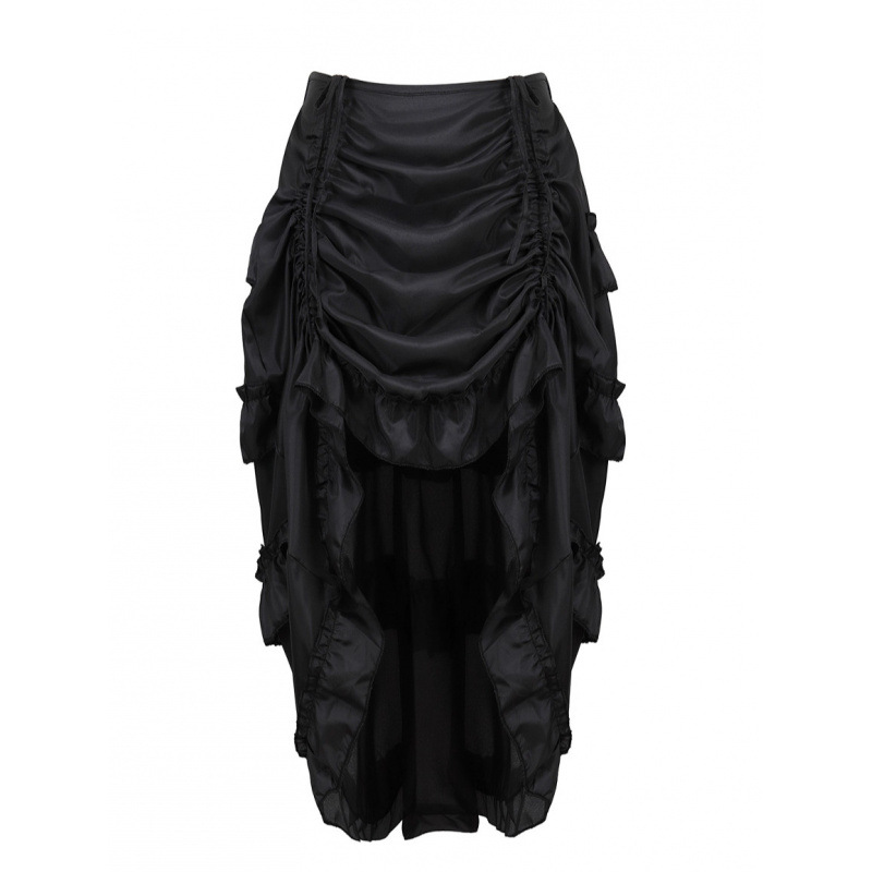 2025 Amazon Cross-Border Summer New Pleated Skirt European and American Simple Versatile Solid Color Dance Skirt