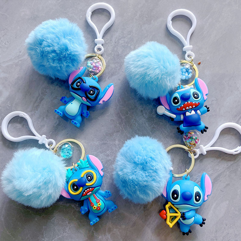 New Cartoon Miracle Boy Keychain Cute Doll Creative Car Key Pendant Fur Ball Small Ornament Key Chain