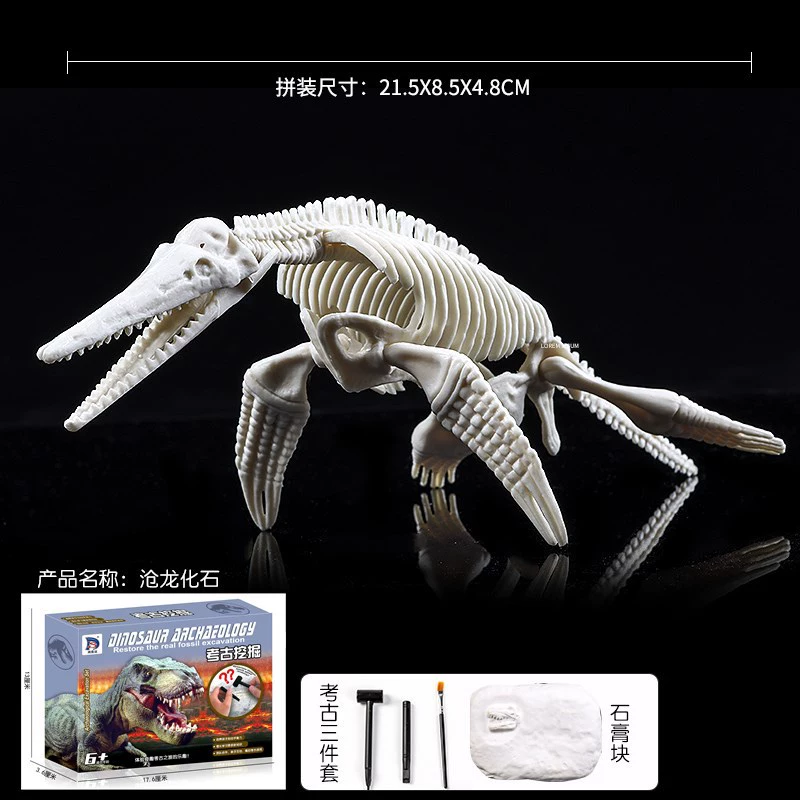 Археологический набор для раскопок динозавра, DIY игрушка с fósилями и 3 инструментами, варианты цветной коробки