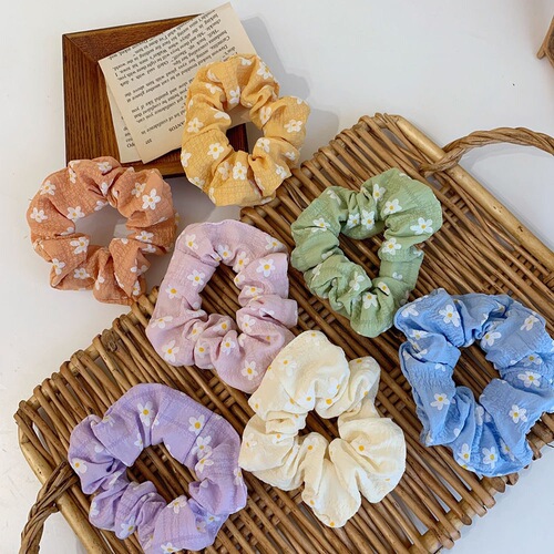 Korean large intestine hair tie, Korean headband, high-end solid color head flower, oversized internet celebrity fashion satin light luxury women's hair accessory