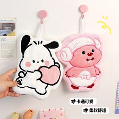 漫画の新しいキッチンハンドタオルハンギングかわいい厚みのあるバスルーム家庭用吸収性タオル糸くずの出ないカスタムメイドのドロップシッピング