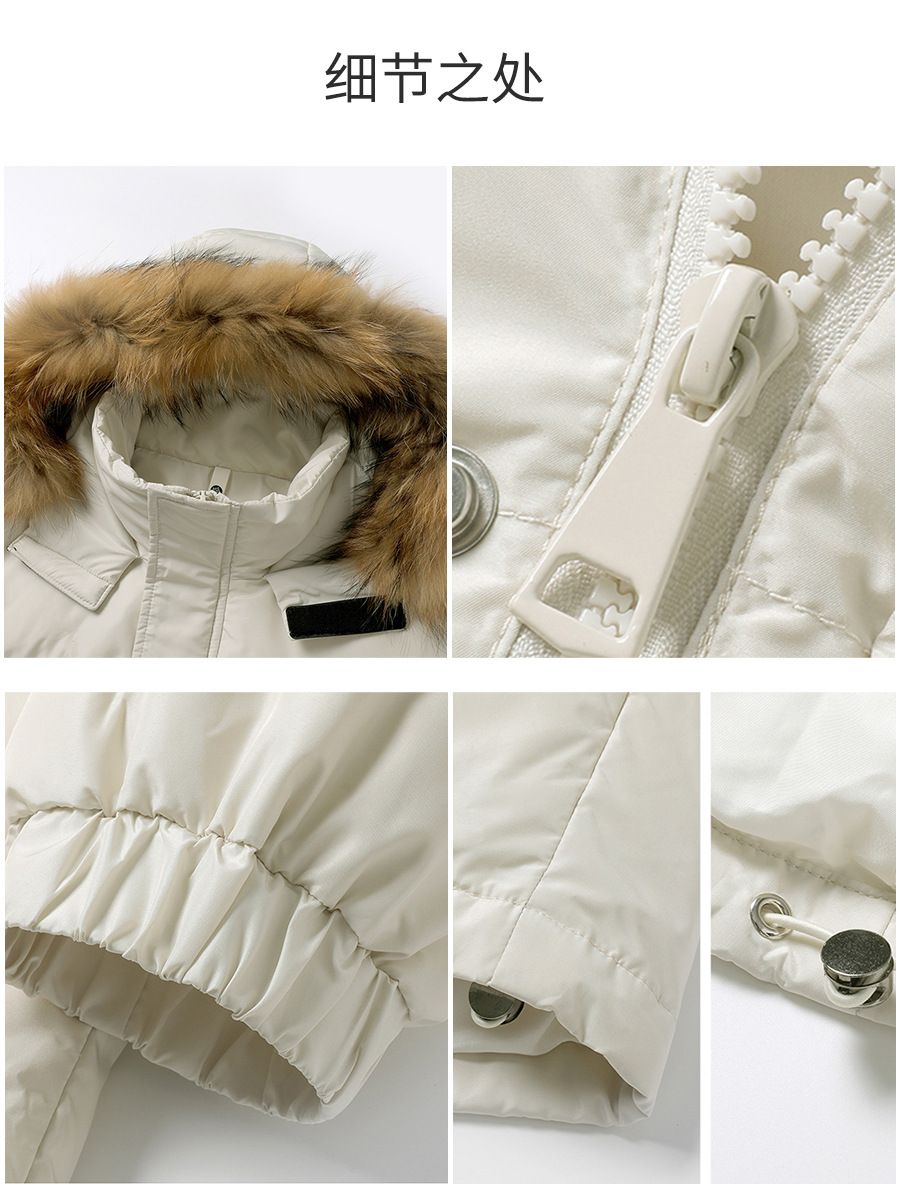 Chaqueta de esquí transfronteriza de alta gama gruesa chaqueta blanca al aire libre chaqueta de plumón corta invierno personalizada para hombres