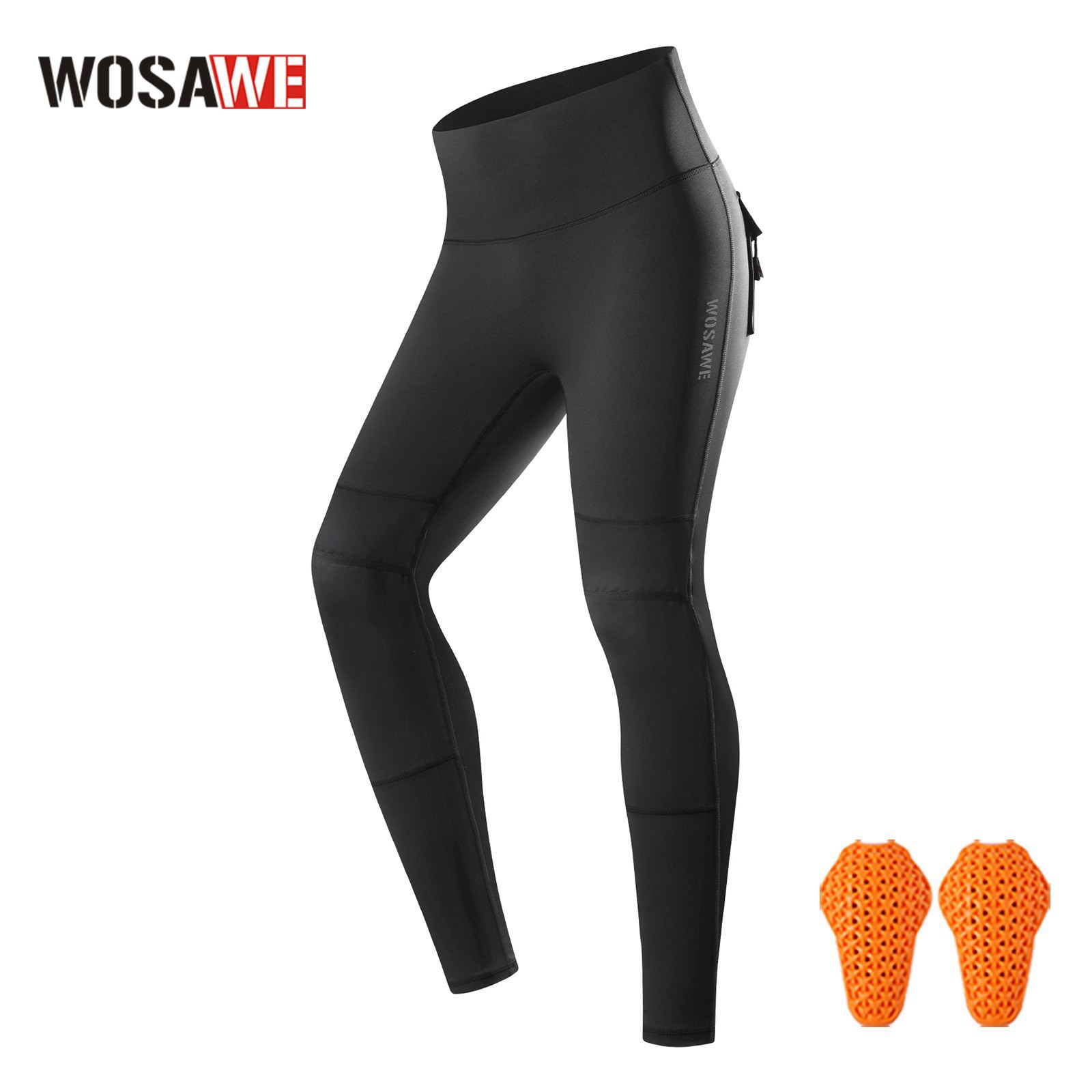 Wosawe Spring and Summer Women's High-Waisted Hip-Lifting Motorcycle Yoga Outdoor Sports Breathable Cycling Pants
