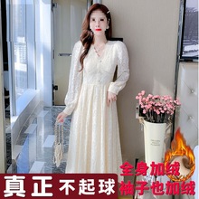 加绒【不起球】打底裙子秋冬季打底连衣裙中长款秋冬款配大衣长款
