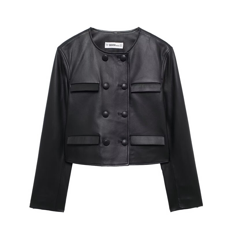ZA cross-border women's clothing wholesale spring new black PU leather jacket coat hip leather skirt suit 4701800 ZA cross-border women's clothing wholesale spring new black PU leather jacket coat hip leather skirt suit 4701800