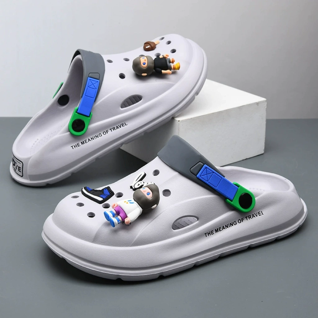 Туфли Crocs с толстой подошвой Мужские 2025 Новый Нескользящий толстая подошва Crocs, популярный стиль Легкие и дышащие пляжные баотоу сандалии