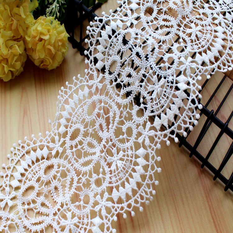 Japón 7cm polietileno de línea delgada accesorios de encaje solubles en agua DIY ropa falda pendular material de decoración de puño