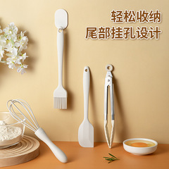 Food-grade whisk mini food tongs silicone mini baking tools 4-piece set mini baking scraper brush