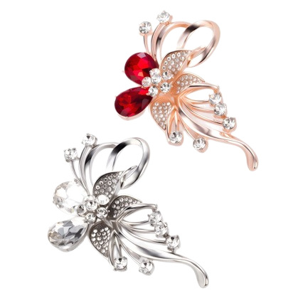 Luxe bloemen strass broche voor dames elegante speld voor pak_voghion.com