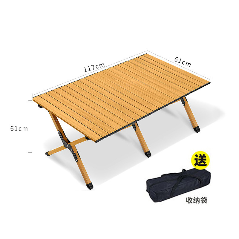 Large aluminum alloy folding table (120cm long)