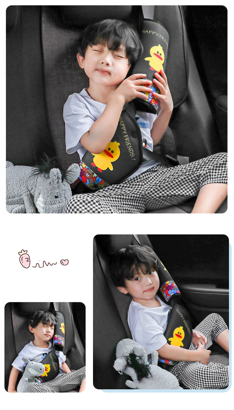 Children's Car Seat Belt Shoulder Cover Cute Car Anti-Leg Neck Fixing Adjuster Baby Car Safety Belt Cover