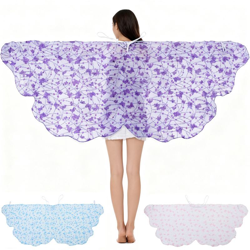 Transfronterizos de material de nylon sequinado capas para niños capas de malla de mariposa capas capas de fiesta capas