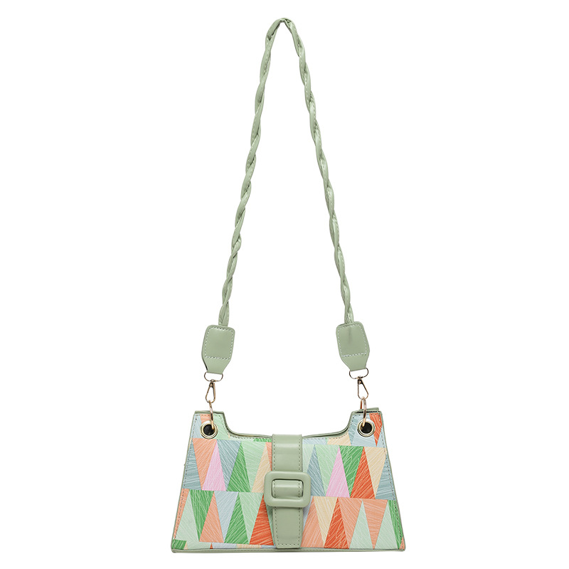 Nicho de diseño geométrico empalme brazalete bolso de hombro para mujeres 2025 primavera nueva textura bolso de hombro